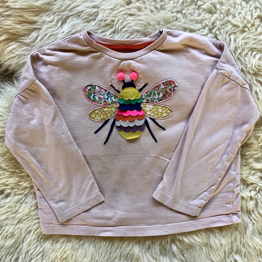 Boden Appliqué T-shirt | Provence Dusty Pink Bee